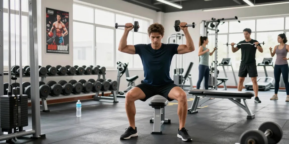 Sportler im Anabolika Shop - Stärkung der Muskeln mit professionellem Training und hochwertiger Ausrüstung