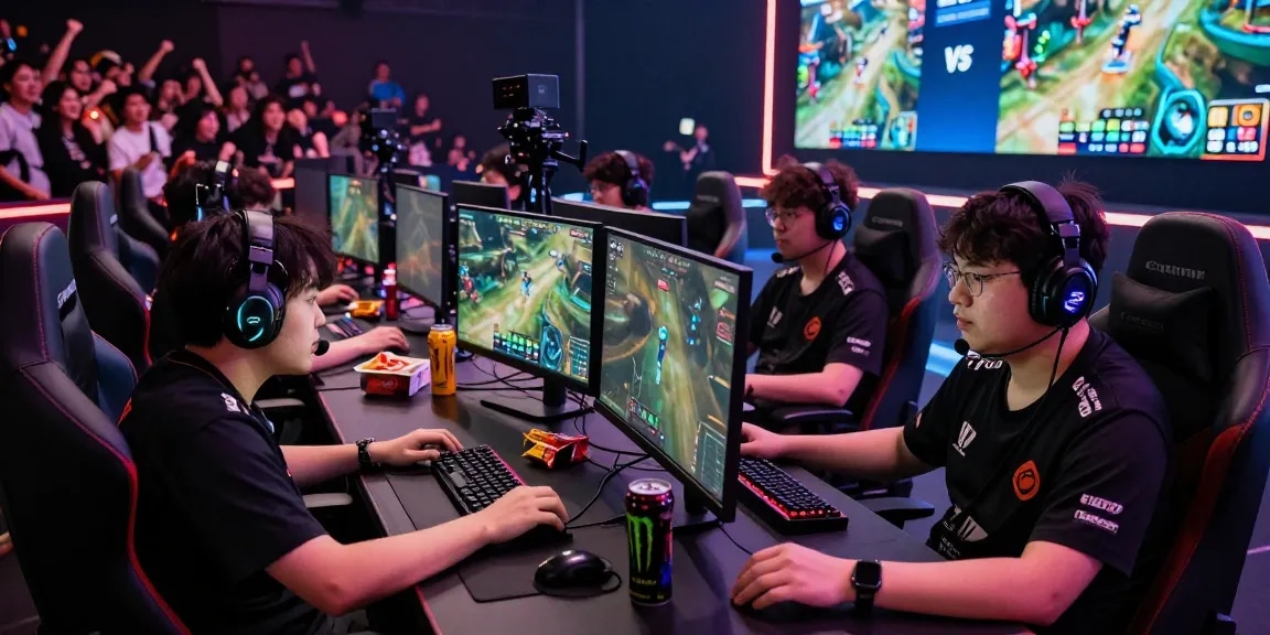Exciting esports tournament showcasing players and technology with FAFA 828 branding.