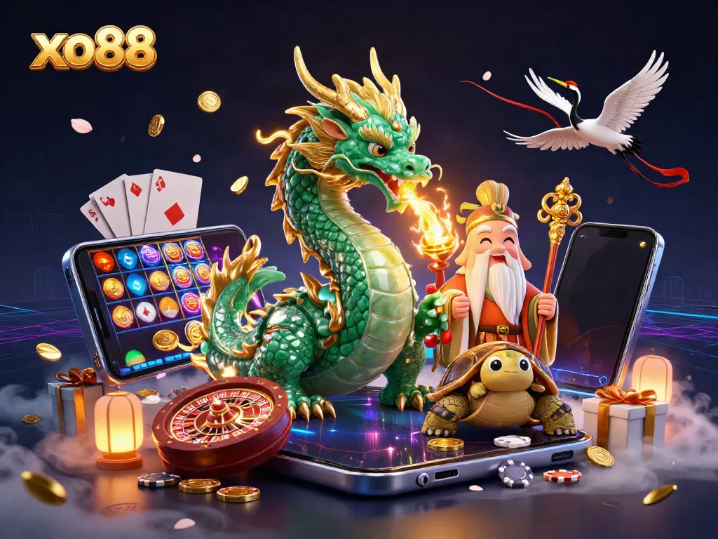 Experience thrilling gameplay with xo88's vibrant characters and dynamic casino elements.
