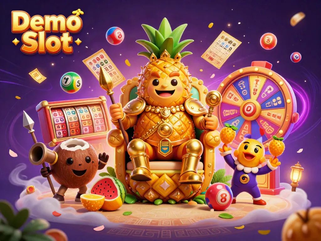 Experience excitement with Demo Slot featuring animated characters in a vibrant casino setting.