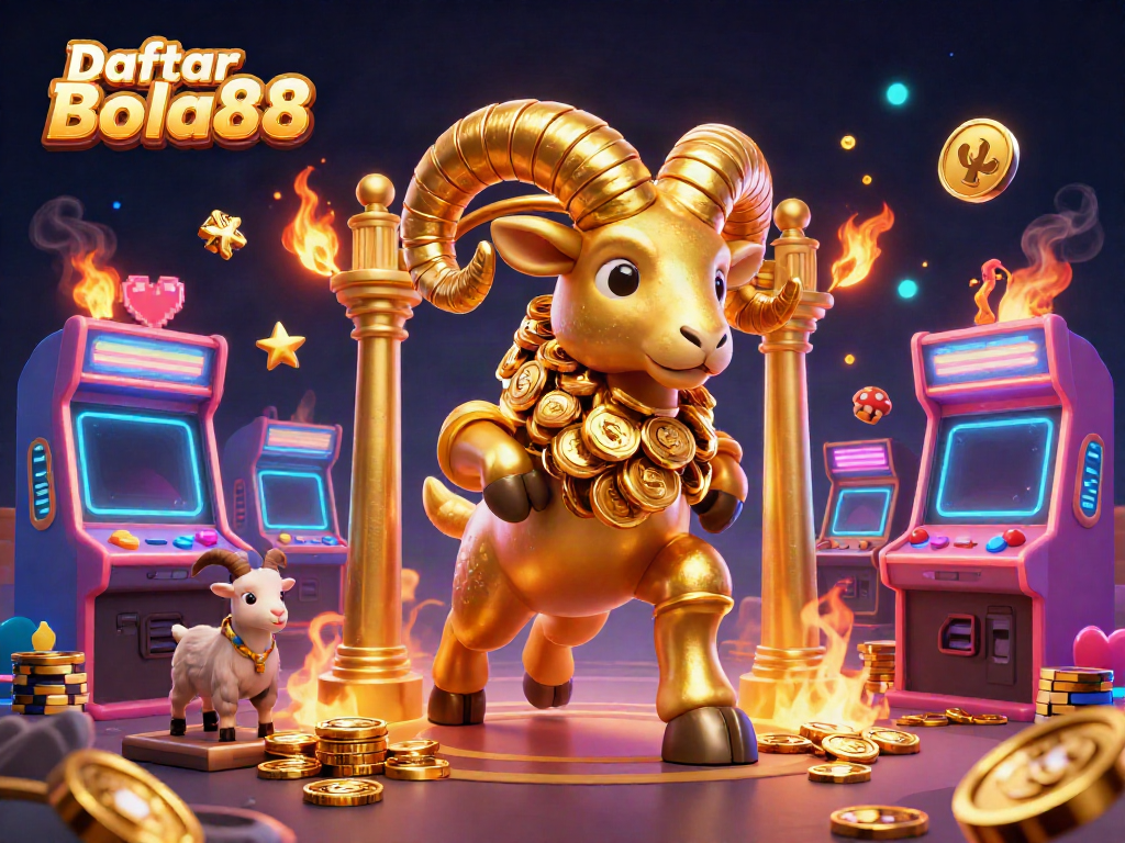 Experience winning action at Daftar Bola88 with vibrant gold and dynamic game elements in an engaging scene.