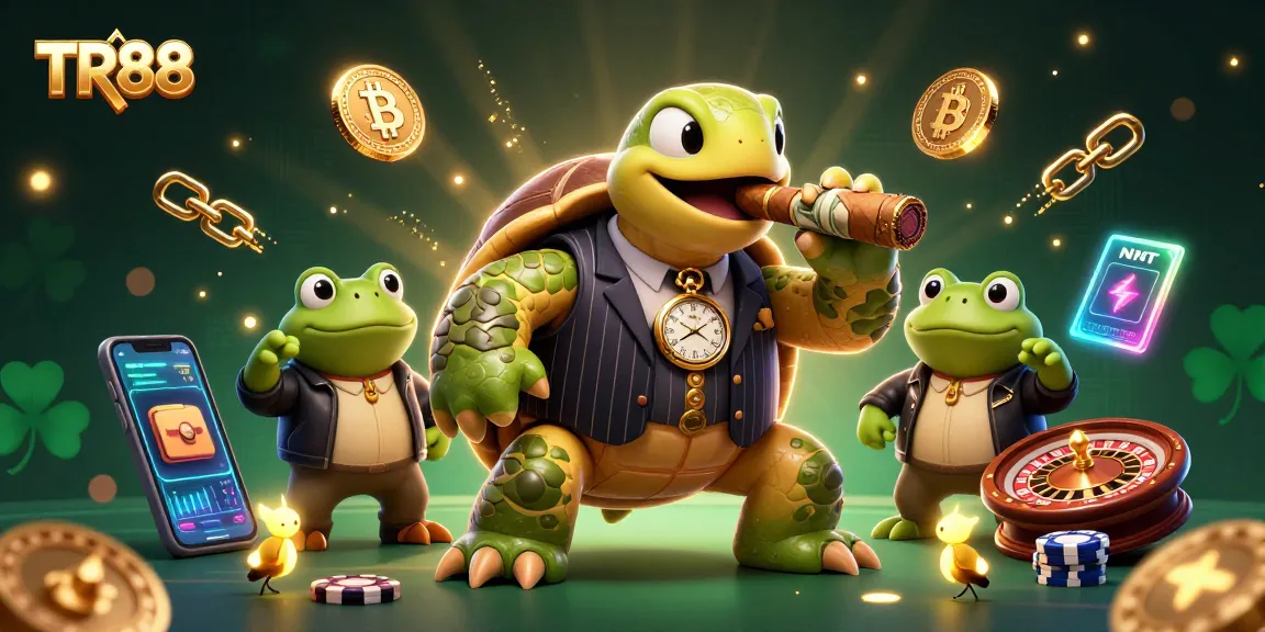 Join the TR88 massive snapping turtle and bullfrog enforcers in a vibrant casino scene.