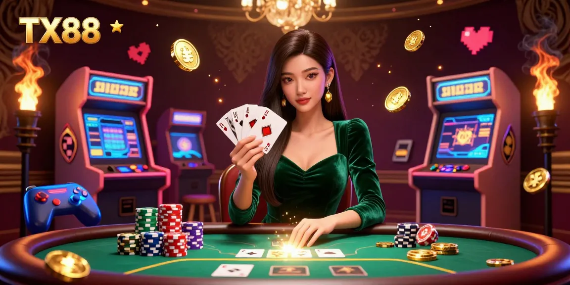 Experience the excitement at TX88 with a stunning poker scene, showcasing strategy and skill.