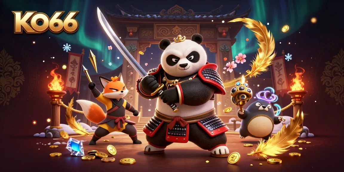 Join the action at KO66 Casino with vibrant characters and dynamic game elements.
