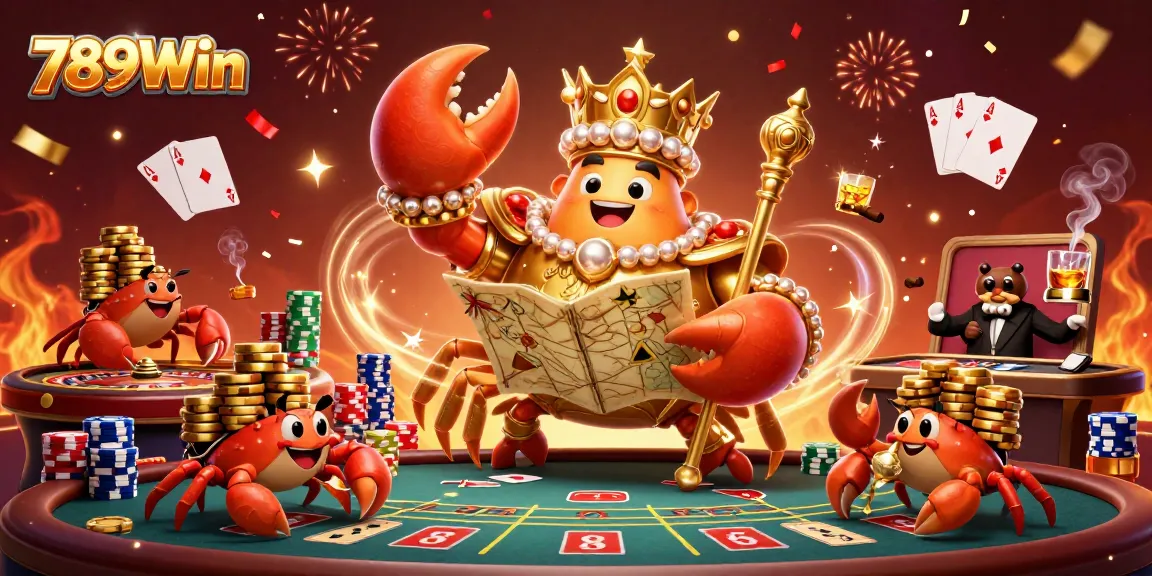 Experience the exciting world of 789Win with a vibrant casino scene showcasing action-packed gameplay and festive elements.